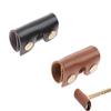 ArrErr 2 Pack Safety Razor Head Protecting Leather Cover Protective Travel Case with Snap Buttons Safety Razor Blade Guard Protector for Double Edge Safety Razor Single Blade Razors view 1