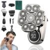 2026 New Ultra Head Shaver, 9D Floating Head Shavers, 6-in-1 Detachable Head Razor with Intelligent LED Display, IPX7 Waterproof, Rechargeable Cordless, Wet & Dry (B) view 1