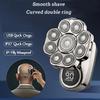 2026 New Ultra Head Shaver, 9D Floating Head Shavers, 6-in-1 Detachable Head Razor with Intelligent LED Display, IPX7 Waterproof, Rechargeable Cordless, Wet & Dry (B) view 2
