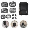 BFDIEEM Makeup Rolling Train Case Large Storage Cosmetic Trolley, Professional Cosmetic Organizer Box with Wheels 11.42 * 9.45 * 18.5in, Salon Barber Case Traveling Cart Trunk, Black view 3