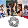 GregTins Glitter Silver Women's Hair Scrunchies Elastic Hair Bands Fashion Ponytail Ties Dreadlock Accessories view 3