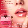 9 PCS Bee Lip Balm Honey Pot, Honey Lip Balm Bulk, Moisturising Sleep Lip Mask Overnight with Sticks, Exfoliating Prevention Dry and Crack Lip Scrubs,Reduce Lip Lines view 2