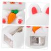 FOMIYES Small Handheld Cartoon Pencil Sharpener for Eyebrow and Cosmetic Pencils Cute Bunny Design Safe for Quick and Efficient Sharpening for Office and Desktop Decor view 3