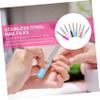 Baluue 27pcs Stainless Steel Nail Files Manicure Nail Buffer Home Salon Use and Chip Removal Random Color view 2