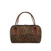 ZXBUZO Top Handle Leopard Cosmetic Bag Cheetah Print Portable Makeup Pouch Women Travel Toiletry Storage Organizer Handbag (Brown) view 1