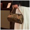 ZXBUZO Top Handle Leopard Cosmetic Bag Cheetah Print Portable Makeup Pouch Women Travel Toiletry Storage Organizer Handbag (Brown) view 3