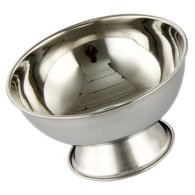 Baluue Stainless Steel Shaving Bowl with Stable Footed Base Reusable Shave Soap Container for Mens Grooming Household Shaving Tool