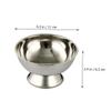 Baluue Stainless Steel Shaving Bowl with Stable Footed Base Reusable Shave Soap Container for Mens Grooming Household Shaving Tool view 2