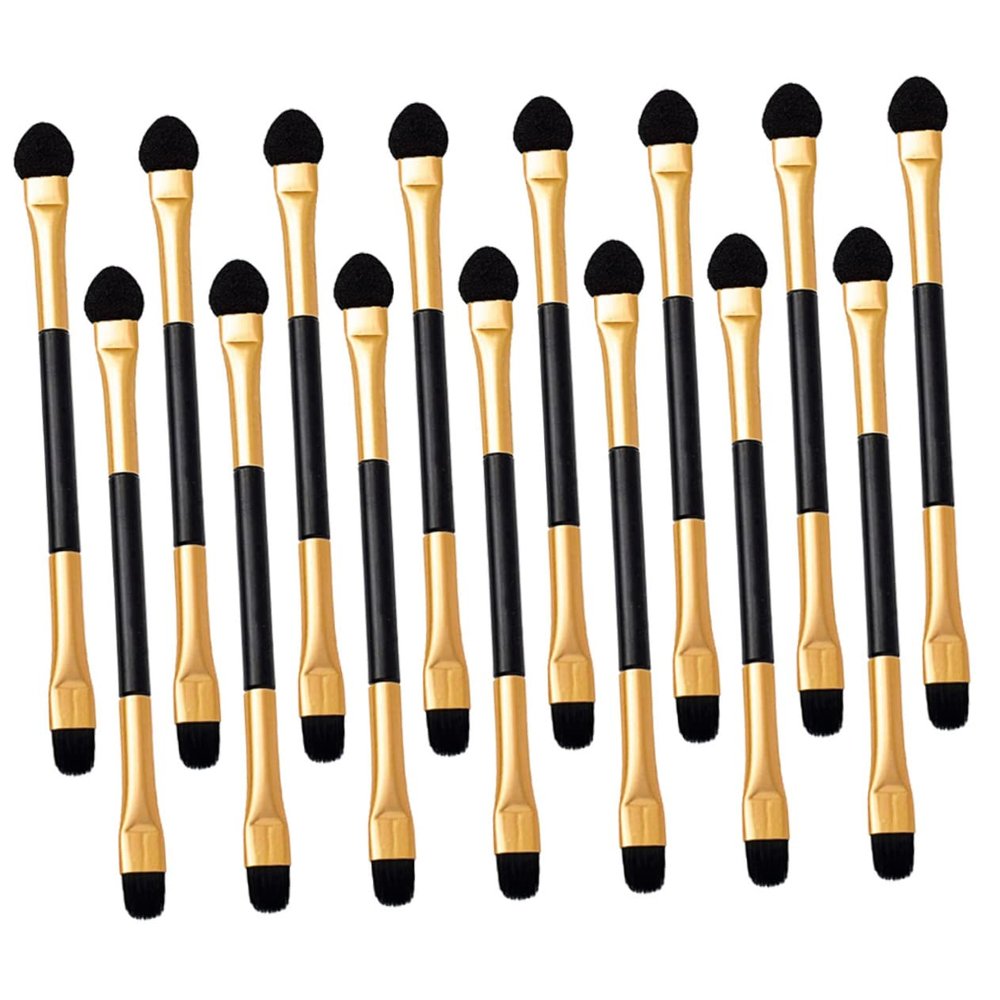 OUNONA 15Pcs Double Sided Eyeshadow Applicators Portable Makeup Brushes for Women Lightweight Eye Shadow Sticks for Travel Parties Daily Use