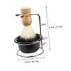 Baluue Stainless Steel Shaving Kit with Soft Bristle Brush Foam Enhancing Soap Bowl Brush Holder for Traditional Beard Shaving Men Fathers Day Birthdays and Graduations view 2