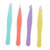 Baluue 4Pcs Stainless Steel Eyebrow Tweezers Beauty Tool Brow Clips Makeup Supplies for Women Portable and Easy to Use view 1