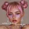 Face Body Glitter Set for Women and Kids, White Silver Pink Holographic Mermaid Sequins Chunky Glitter Makeup for Festival Rave Outfits Accessories, Sport, Wedding Season, Valentine's Day view 3