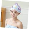 Beaupretty Quick Dry Absorbent Coral Fleece Hair Drying Cap with Adjustable Elastic Band Cute Flower Design for Women Efficient Moisture Absorption and Secure Fit Head Towel for Wet Hair view 3