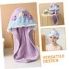 Beaupretty Quick Dry Absorbent Coral Fleece Hair Drying Cap with Adjustable Elastic Band Cute Flower Design for Women Efficient Moisture Absorption and Secure Fit Head Towel for Wet Hair view 4