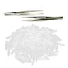 Beaupretty 200pcs Tweezers Tip Protective Covers Non Skid Tweezers Protective Sleeves Safety for Crafts Electronics and Personal Use view 4