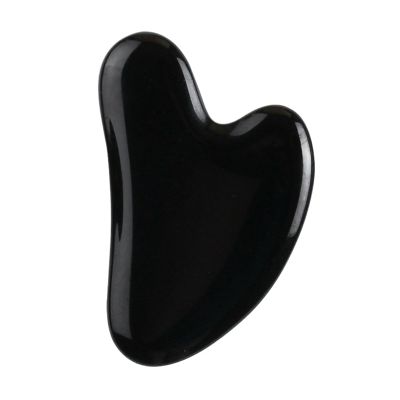 BMXIAJW Natural Stone Guasha Massage Gouache Scraper for Face Jade Roller Massager Set Black Obsidian Gua Sha Board Skincare Tool(Type 9)