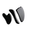 BMXIAJW Natural Stone Guasha Massage Gouache Scraper for Face Jade Roller Massager Set Black Obsidian Gua Sha Board Skincare Tool(Type 9) view 3