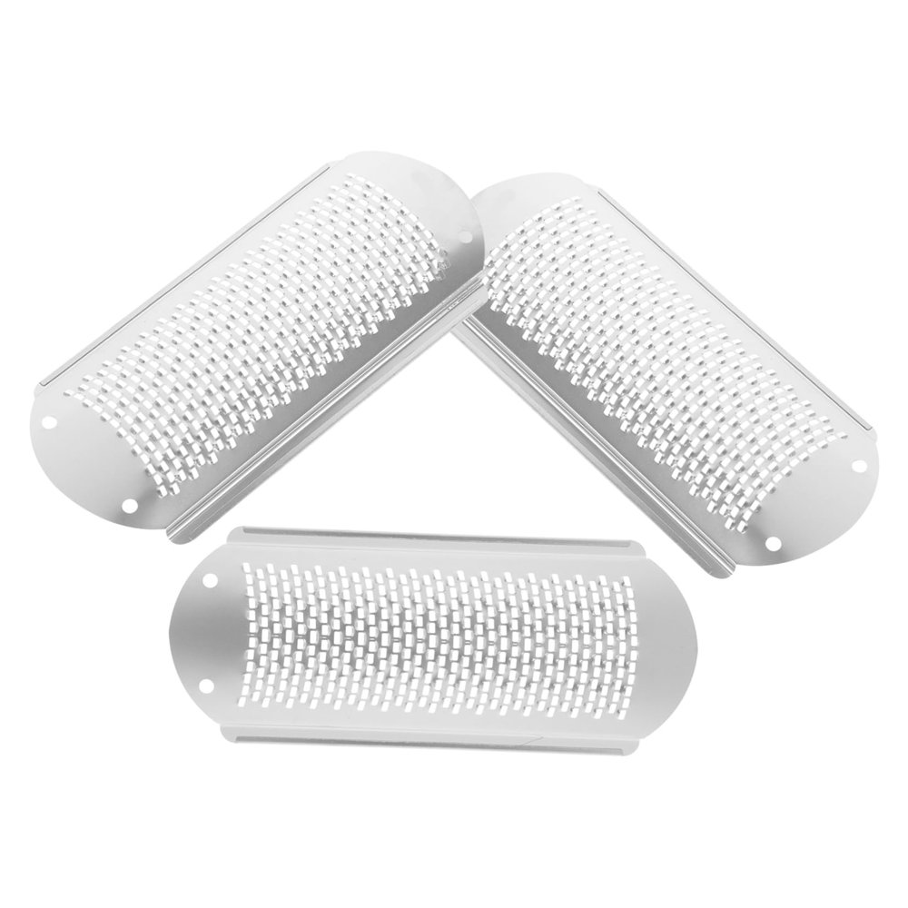 Baluue 3Pcs Handheld Pedicure Foot Files Stainless Steel Callus Remover Ergonomic Dead Skin Remover for Hard Skin Care Suitable for Men Women and Elderly Home and Salon Use