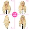 Resore 613 Lace Front Wig Human Hair 200 Density Full & Thick 13x6 HD Transparent Lace Body Wave 613 HD Lace Frontal Wig Pre Plucked With Baby Hair Blonde Wigs for women 34 Inch view 3