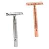 Baluue 2PCS Manual Metal Razor Double Edged Safety Shaver with Diversion Comb for Smooth Beard Shaving Portable Traditional Razor for Men Home Travel view 1