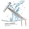 Baluue 2PCS Manual Metal Razor Double Edged Safety Shaver with Diversion Comb for Smooth Beard Shaving Portable Traditional Razor for Men Home Travel view 4
