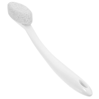 Baluue Long Handle Pedicure Foot File Callus Remover for Cracked Heels Portable Pumice Scrubber Tool with Gentle Exfoliating Surface Foot Care for Men Women and Elderly