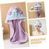 Baluue Quick Dry Coral Fleece Hair Towel Cap for Women Soft Absorbent Shower Hair Drying Hat with Cute Flower Design Comfortable Lightweight Bath Wrap for Fast Moisture Absorption Multi view 3