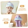 Baluue Quick Dry Coral Fleece Hair Towel Cap for Women Soft Absorbent Shower Hair Drying Hat with Cute Flower Design Comfortable Lightweight Bath Wrap for Fast Moisture Absorption Multi view 4