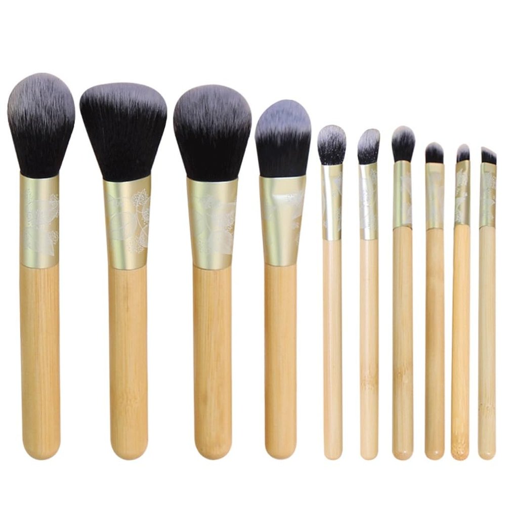 10 Pieces of Makeup Brush Set Carving Pattern Powder Powder Blusher Eye Shadow Beauty Brush Tool