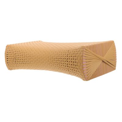 OUNONA Simulated Rattan Sauna Pillow Large Breathable Neck Cushion for Steam Rooms and Bathtubs Plastic Material Neck Rest for Summer Bed Support and Relief