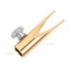 Baluue Manual Dual Edge Eyebrow Pencil Sharpener for Makeup and Eyeliner Pencils Thickness Portable Wooden Design for Students and Gold Metal U Shaped Slot Tool view 2
