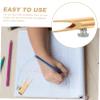 Baluue Manual Dual Edge Eyebrow Pencil Sharpener for Makeup and Eyeliner Pencils Thickness Portable Wooden Design for Students and Gold Metal U Shaped Slot Tool view 4