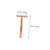 Ipetboom 2PCS Double Edged Metal Razor Manual Safety Shaving Tool with Sealed Cutter Head Washable and Resistant for Mens Beard Body Hair Grooming at Home and Travel Rose Gold Silver view 2