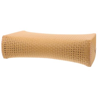 Ipetboom Ergonomic Simulated Rattan Woven Pillow for Elderly Neck and Lumbar Support Large Breathable Sauna Cushion for Bath and Steam Rooms Handmade Household Cervical Rest Cushion