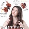 RC ROCHE 6 Pcs Double Claw Hair Clip Tooth Claw Clip Grip Tooth Jaw Clamps Thin Fine Hair Strong Hold No Slip Undo Clutchers for Women, Small Brown view 2