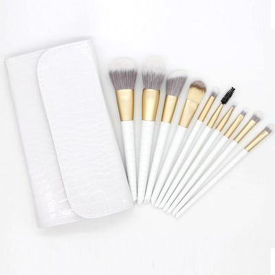 10 Pieces of Makeup Brush Set Powder Eye Shadow Brush Soft Hair Beauty Tools(E)