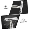 Healifty 2PCS Double Edged Manual Beard Shaver for Men Nonslip Lightweight Handle Traditional Vintage Metal Razor in Rose Gold and Silver Close Smooth Shaving Without Bumps Irritation view 3