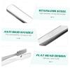 Wakauto 10Pcs Stainless Steel Stamp Tweezers Multipurpose Jewelry and Eyelash Applicator Tongs for Philately Crafting and Parts Collection Tools view 2