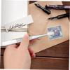 Wakauto 10Pcs Stainless Steel Stamp Tweezers Multipurpose Jewelry and Eyelash Applicator Tongs for Philately Crafting and Parts Collection Tools view 3