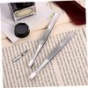 Wakauto 10Pcs Stainless Steel Stamp Tweezers Multipurpose Jewelry and Eyelash Applicator Tongs for Philately Crafting and Parts Collection Tools view 4
