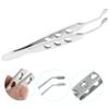 ETHZZLE Stainless Steel Meibomian Expressor Forceps Eyelid Massage Tweezers with Non Slip Handle Safe Smooth Tip for Gland Squeeze and Tool Professional Eyelid Compressor view 3