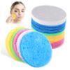 Baluue 50pcs Natural Round Facial Cleansing Sponges Portable Makeup Remover Pads Reusable Gentle Washing Powder for All Skin Types Deep and Remove Cosmetic Residue view 1