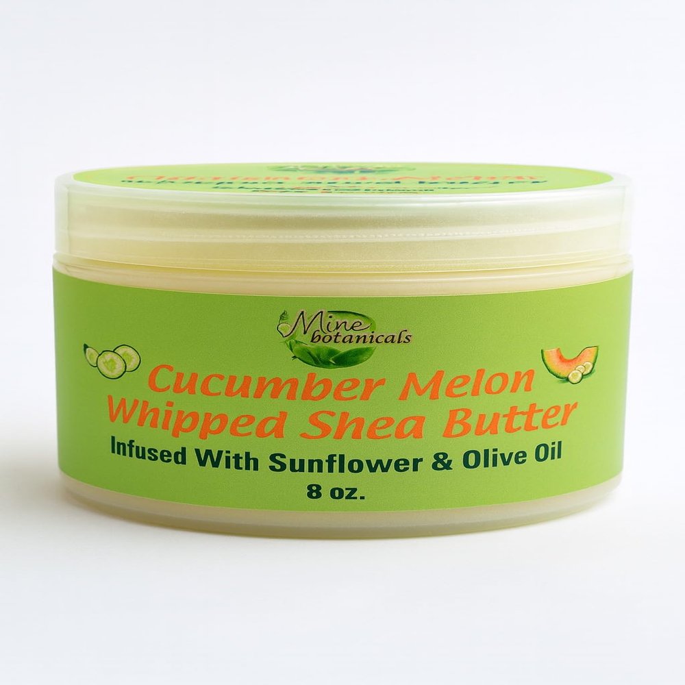 Mine Botanicals Cucumber Melon Whipped Shea Butter with Sunflower & Olive Oil 8oz