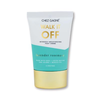 Chez Gagn Foot Crme, Intensive Moisturizing Cream for Dry Feet & Cracked Heels, Vegan & Cruelty-Free, Non-Greasy Foot Lotion for All-Day Softness (3.4 Fl Oz, Walk It Off - Lavender)