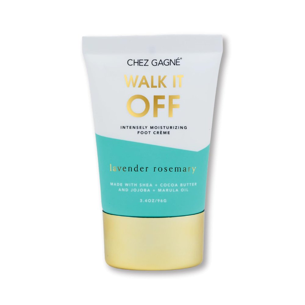 Chez Gagn Foot Crme, Intensive Moisturizing Cream for Dry Feet & Cracked Heels, Vegan & Cruelty-Free, Non-Greasy Foot Lotion for All-Day Softness (3.4 Fl Oz, Walk It Off - Lavender)