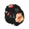 Autumn Beautiful Floral Shower Cap, Large Waterproof Bath Hair Hat, Reusable Shower Hat, Spa, Hotel Travel Essentials view 2