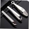 Baluue 3pcs Stainless Steel Poultry Hair Removal Tweezers with Flat and Angled Tips Pin Bone Fishbone Pullers for Kitchen Cooking and Food Preparation view 3