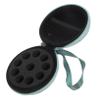 Baluue Compartment Velvet Essential Oil Bottle Holder Bag Portable Travel Storage Case for Bottles Lightweight Compact Organizer for Outdoor Use Smooth Material in Green view 1