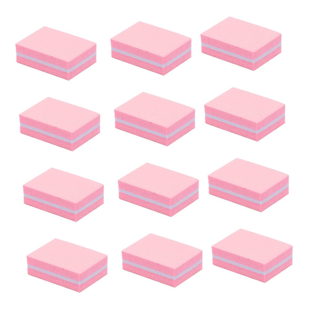 Pink Sponge Nail Files 50Pcs Buffer Blocks for Acrylic Nails