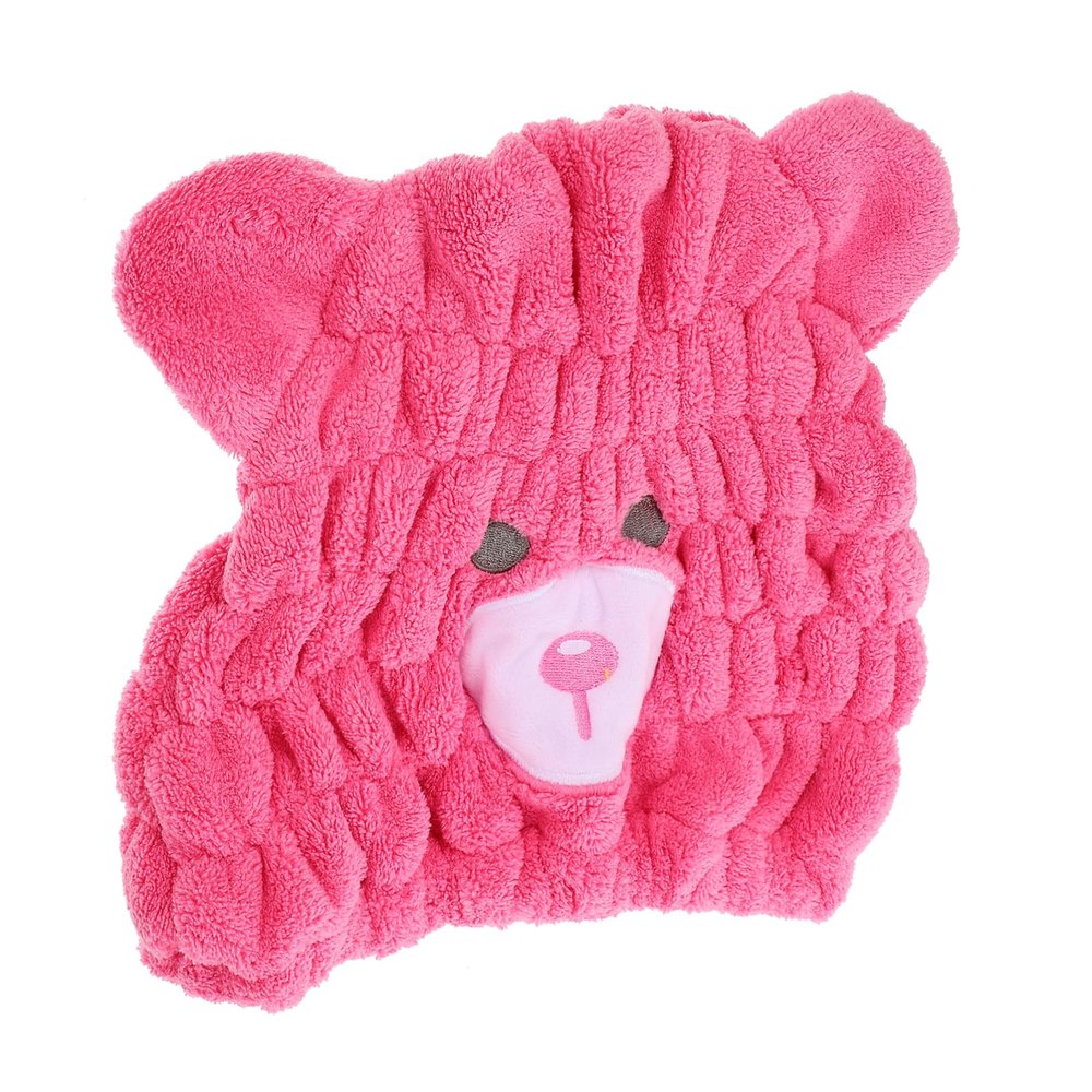 Beaupretty Coral Fleece Hair Towel Wrap Quick Absorbent Hair Drying Hat Soft Comfortable for Boys and Travel and Home Use